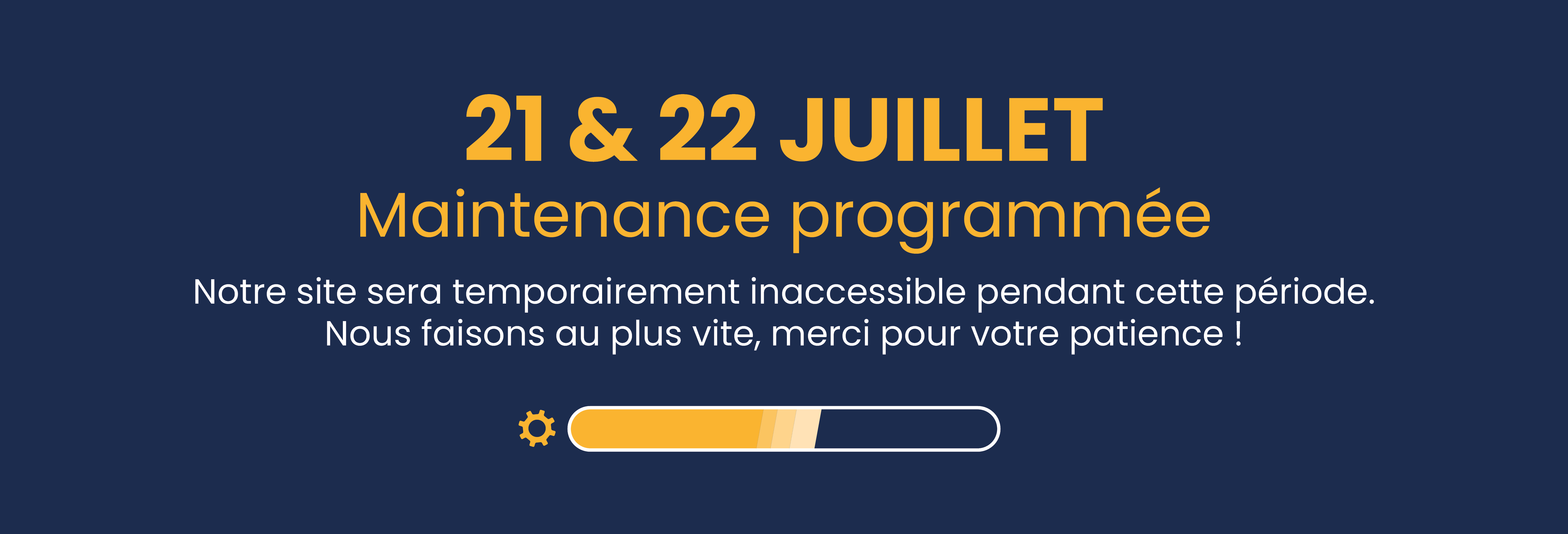 Bannière maintenance